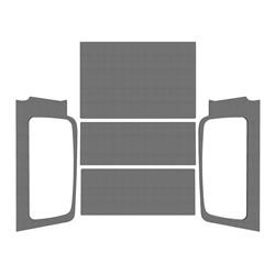 Headliner, Polycarpet, Gray, 2-Door, Jeep, Kit