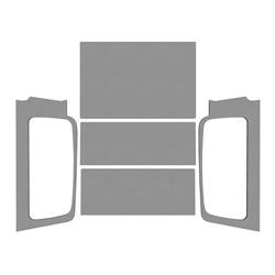 Headliner, Polypropylene, Gray, 2-Door, Jeep, Kit