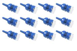 Light Bulbs, HP3, 194 Bulb Style, LED, Blue, Set of 12