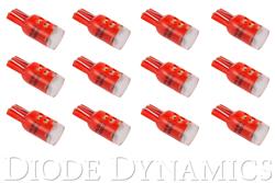 Light Bulbs, HP3, 194 Bulb Style, LED, Red, Set of 12