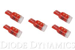 Light Bulbs, HP5, 194 Bulb Style, LED, Red, Set of 5