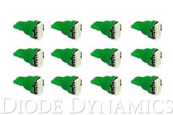 Light Bulbs, SMD2, 194 Bulb Style, LED, Green, Set of 12