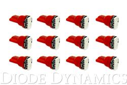 Light Bulbs, SMD2, 194 Bulb Style, LED, Red, Set of 12