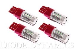 Light Bulbs, XP80, 7443 Bulb Style, LED, Red, Set of 4