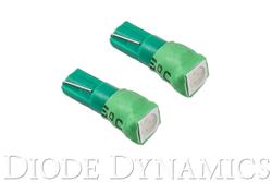 Light Bulbs, SMD1, 74 Bulb Style, LED, Green, Pair