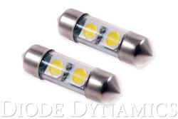 Light Bulbs, SMF2, Festoon Bulb Style, LED, Amber, Pair