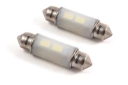 Light Bulbs, HP6, Festoon Bulb Style, LED, Cool White, 6000K Color Temperature, Pair