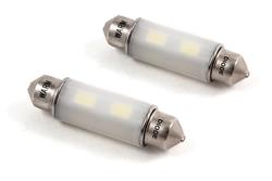 Light Bulbs, HP6, Festoon Bulb Style, LED, Warm White, 3000K Color Temperature, Pair