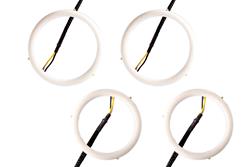 Halo Kit, HD LED, Headlight, Red, Universal, 70/90mm Diameter, 2 Sets