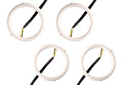 Halo Kit, HD LED, Headlight, Red, Universal, 70/80mm Diameter, 2 Sets