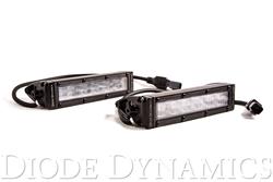 6 Inch LED Light Bar Single Row Straight SS6 White Wide Light Bar Pair
