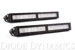 12 Inch LED Light Bar Single Row Straight Clear Wide Pair Stage Series