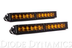 12 Inch LED Light Bar Single Row Straight Amber Driving Pair Stage Series