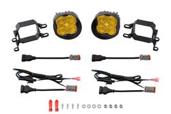 Fog Lights, SS3 LED, Max, Type B, SAE Fog, Yellow Lens, 38.5 Watts, Yellow Bulb Color, 3000K, 3,500 lm, Amber Backlight, Kit