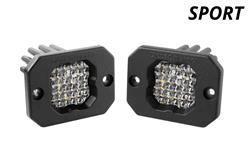 LED Light, Stage Series C1 LED Pod Sport White Flood Flush WBL (pair)