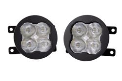 Fog Lights, SS3 LED, Pro, SAE Fog, Clear Lens, 36 Watts, White Bulb Color, 6000K, 3000 lm, Amber Backlight, Kit