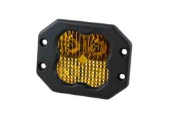 LED Light, SS3 LED Pod Sport Yellow Combo Flush (single)