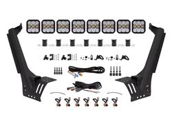 Lightbar Kit, Jeep JL SS5 Sport CrossLink Windshield White Combo Lightbar Kit