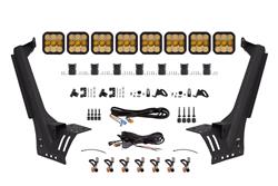 Lightbar Kit, Jeep JL SS5 Sport CrossLink Windshield Yellow Combo Lightbar Kit