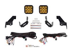 Lightbar Kit, Jeep JL SS5 CrossLink Bumper Lightbar Kit Sport Yellow Driving