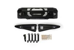 Bumper, MTO Series, Front, Winch Compatible, Steel, Black Textured Powdercoated, Ford, Each