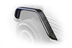 Fender Flares, Wide Tubular Design, Front and Rear, Steel, Textured Black Powdercoated, Jeep Wrangler JK, Set of 4
