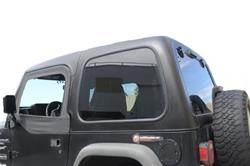 Hard Top, Square Back Style, Black, Fiberglass, Tinted Windows, Jeep Wrangler TJ, Each