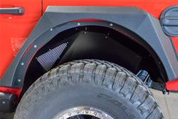 Inner Fender, Rear, Aluminum, Black Powdercoated, Wrangler JL, Pair