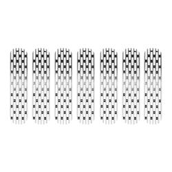 Grille Inserts, Main Grille, Billet Aluminum, Brushed, Vertical Bar, Jeep, Set of 7