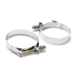 Fire Extinquisher Bottle Bracket, Band Clamp Type, Billet Aluminum, Silver, 2 in. Roll Bar Mount, Each