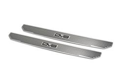 Sill Plates, rear 18-Pres Wrangler JL with DV8 Logo 4 Door Only