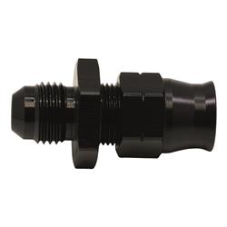 6AN Male Flare to 3/8 Inch Hardline Compression Adapter (Incl 1 Olive Insert), Anodized Matte Black