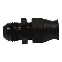 8AN Male Flare to 1/2 Inch Hardline Compression Adapter (Incl 1 Olive Insert), Anodized Matte Black