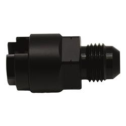 6AN Male Flare to 1/4 Inch Female EFI Quick Connect Adapter, Anodized Matte Black