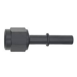 Fitting, EFI Adapter, Straight, Female -6 AN to 5/16 in. Male Quick Connect, Aluminum, Black Anodized, Each