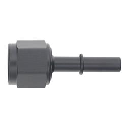 Fitting, EFI Adapter, Straight, Female -8 AN to 5/16 in. Male Quick Connect, Aluminum, Black Anodized, Each