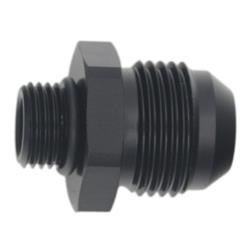 Fitting, Adapter, -10 AN to -6 AN Straight Cut, Straight, Aluminum, Black Anodized, Each