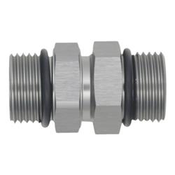 Fitting, Coupler, Union, Straight Cut to Straight Cut, Straight, Aluminum, Silver Anodized, -10 AN, -10 AN, Each