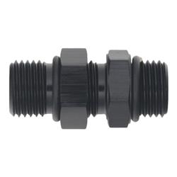 Fitting, Coupler, Union, Straight Cut to Straight Cut, Straight, Aluminum, Black Anodized, -6 AN, -6 AN, Each