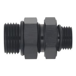 Fitting, Reducer, Straight Cut to Straight Cut, Straight, Aluminum, Black Anodized, -6 AN, -8 AN, Swivel, Each