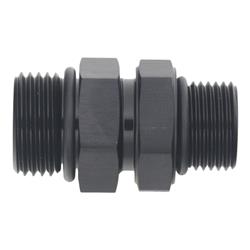 Fitting, Reducer, Straight Cut to Straight Cut, Straight, Aluminum, Black Anodized, -8 AN, -10 AN, Swivel, Each