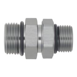 Fitting, Reducer, Straight Cut to Straight Cut, Straight, Aluminum, Silver Anodized, -8 AN, -10 AN, Swivel, Each