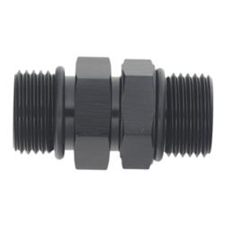 Fitting, Coupler, Union, Straight Cut to Straight Cut, Straight, Aluminum, Black Anodized, -8 AN, -8 AN, Each