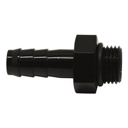 6AN ORB Male to 3/8 Inch Male Triple Barb Fitting (Incl O-Ring), Anodized Matte Black