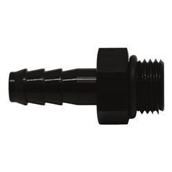 6AN ORB Male to 5/16 Inch Male Triple Barb Fitting (Incl O-Ring), Anodized Matte Black