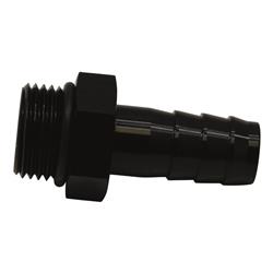 8AN ORB Male to 1/2 Inch Male Triple Barb Fitting (Incl O-Ring), Anodized Matte Black