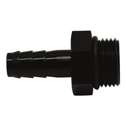 8AN ORB Male to 3/8 Inch Male Triple Barb Fitting (Incl O-Ring), Anodized Matte Black