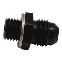 6AN Male Flare to M12 X 1.5 Male Metric Adapter (Incl Crush Washer), Anodized Matte Black