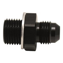 6AN Male Flare to M16 X 1.5 Male Metric Adapter (Incl Crush Washer), Anodized Matte Black