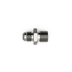 Fitting, Adapter, AN to Metric Threads, Straight, Aluminum, Silver Anodized, -6 AN, M16 x 1.5, Each